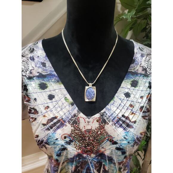 One World Live And Let Live Blouse Top Women Medium Multi Beaded Butterfly Print - Picture 6 of 14